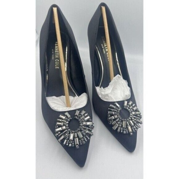 Kenneth Cole New York Women's Pointed-Toe Pump Romi Starburst Black shoes Med 8 - Picture 7 of 9